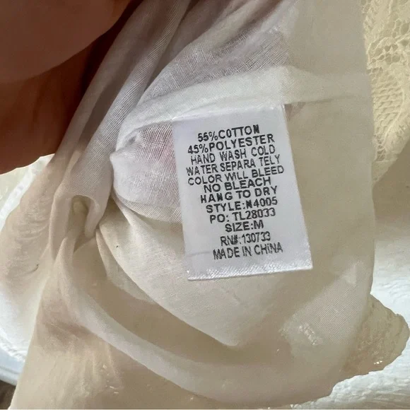 Umgee Pineapple Embroidered White Lace Mini Dress - Picture 6 of 8